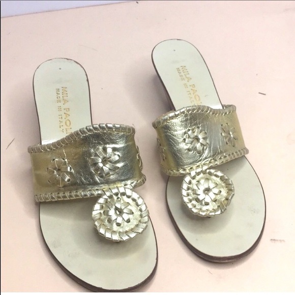 Mila Paoli made in Italy wedge sandals - Picture 1 of 8